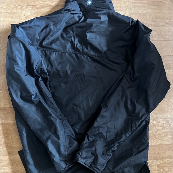 Marmot Jacket Mens Black Full Zip Fleece Lined Windbreaker Lightweight XL - Picture 7 of 8